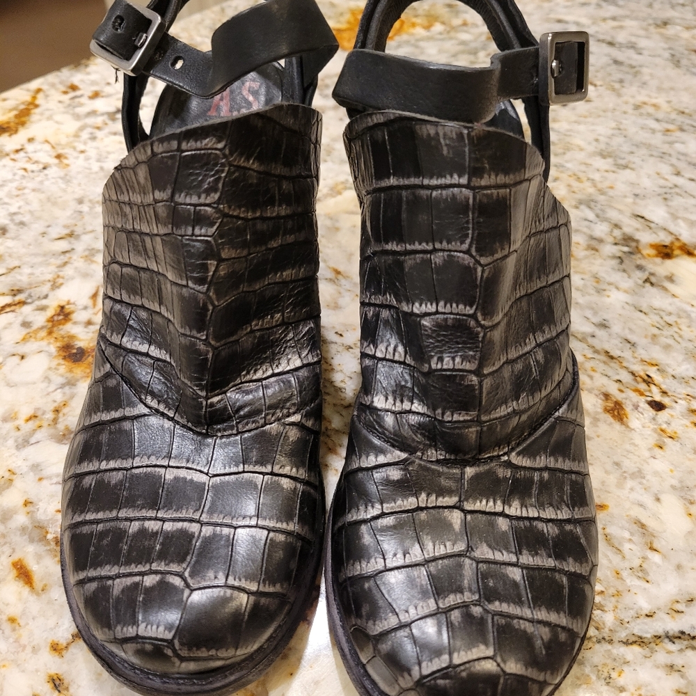 New A.S.98 Black Closed Toe Heel Sandals 37 - Picture 3 of 5